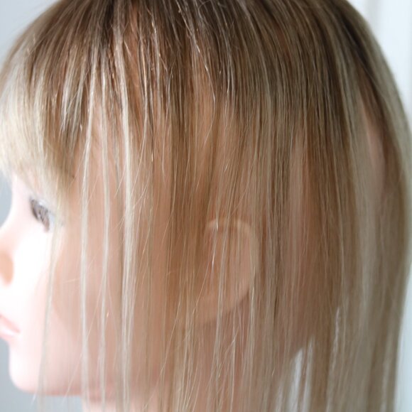 Human Hair Topper with Bangs - Picture 4 of 7